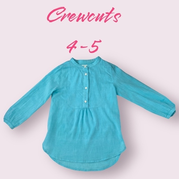 ☀️ JCREW Crewcuts “linen” like top 4-5 - Picture 1 of 6